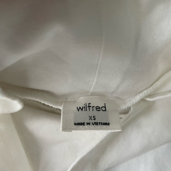 Aritzia - Wilfred Funnel Neck Shirt, White - Picture 3 of 3